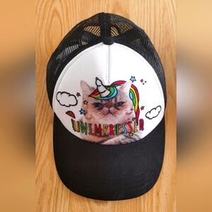 Unimpressed Unicorn Cat Snapback Hat